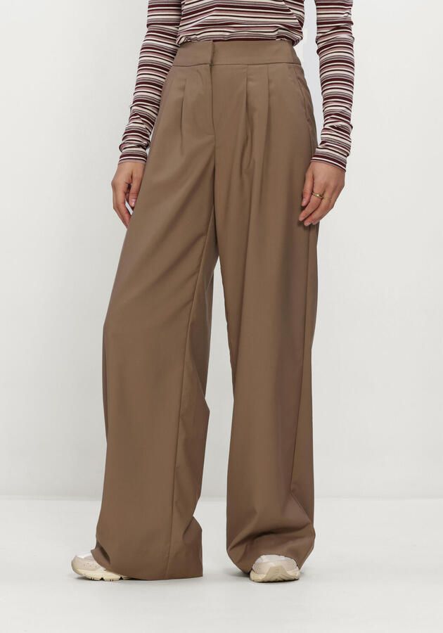 HARPER & YVE high waist wide leg broek kaki