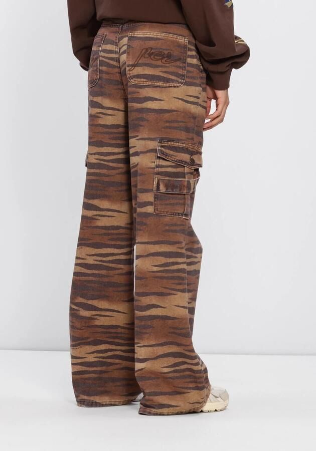 HARPER & YVE wide leg jeans met dierenprint bruin - Foto 2