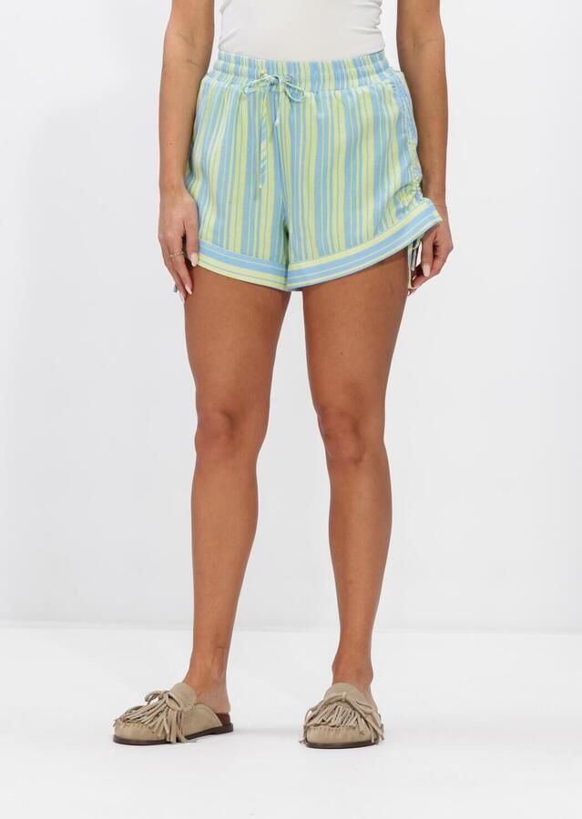 HARPER & YVE high waist gestreepte casual short blauw