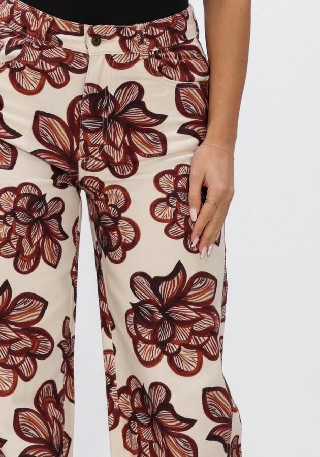 HARPER & YVE MAYRA-PA gebloemde wide leg jeans ecru - Foto 3