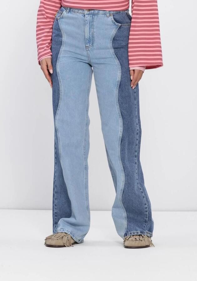 HARPER & YVE wide leg jeans light blue denim