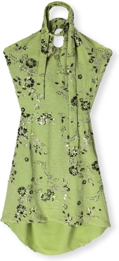 HARPER & YVE gebloemde cocktailjurk met pailletten groen - Foto 4