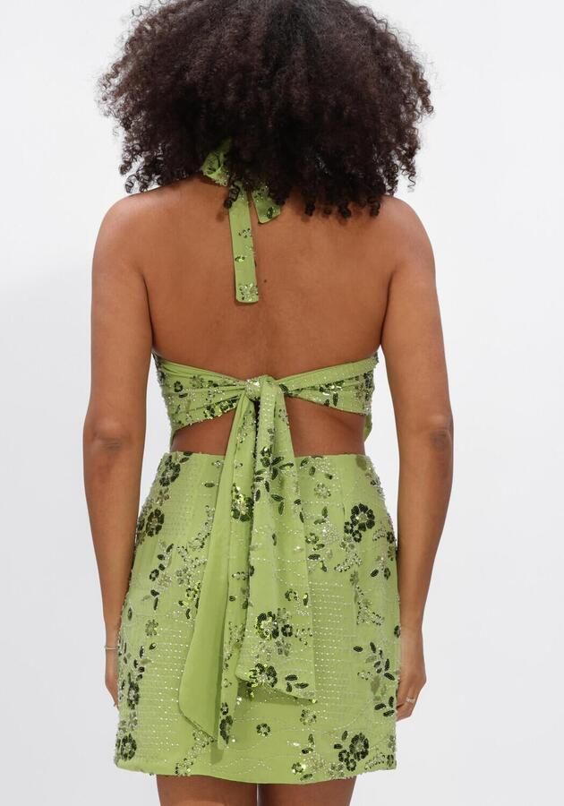 HARPER & YVE gebloemde cocktailjurk met pailletten groen - Foto 2