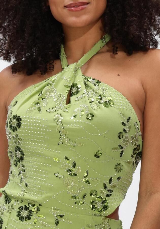 HARPER & YVE gebloemde cocktailjurk met pailletten groen - Foto 3