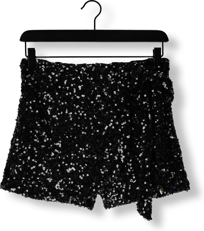 Harper & Yve Glitter Mini Rok Emilia-sk Black Dames