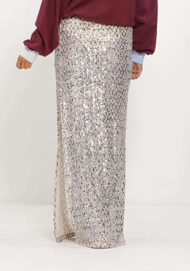 HARPER & YVE maxi rok met pailletten crème - Foto 2