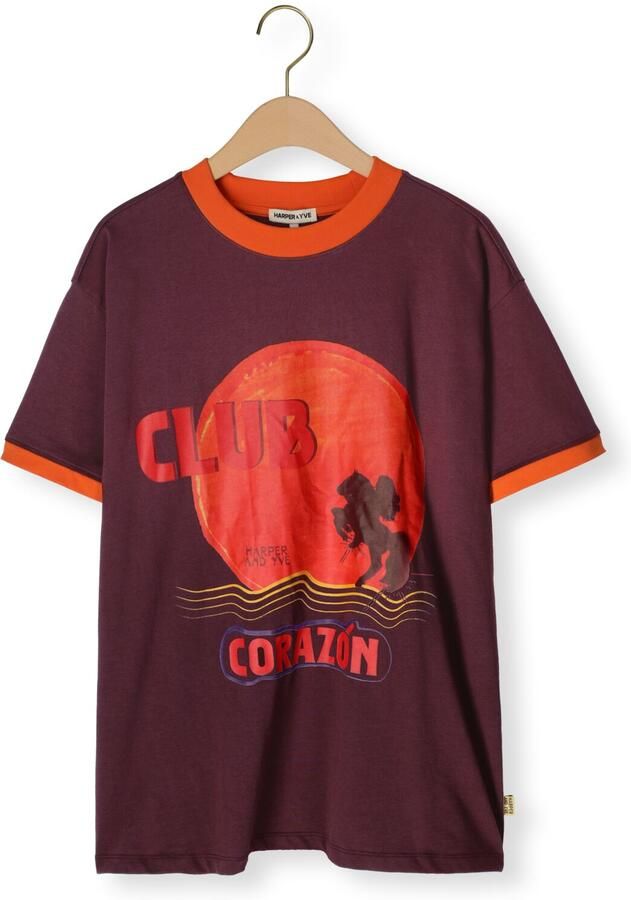 HARPER & YVE Dames Tops & T-shirts Clubcorazon-ss Bordeaux - Foto 2
