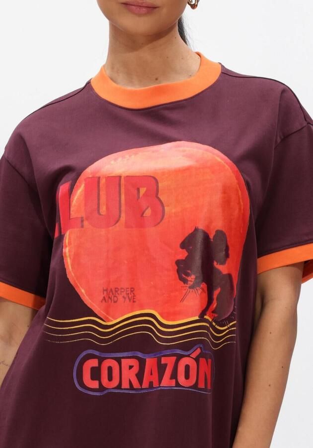 HARPER & YVE Dames Tops & T-shirts Clubcorazon-ss Bordeaux - Foto 4