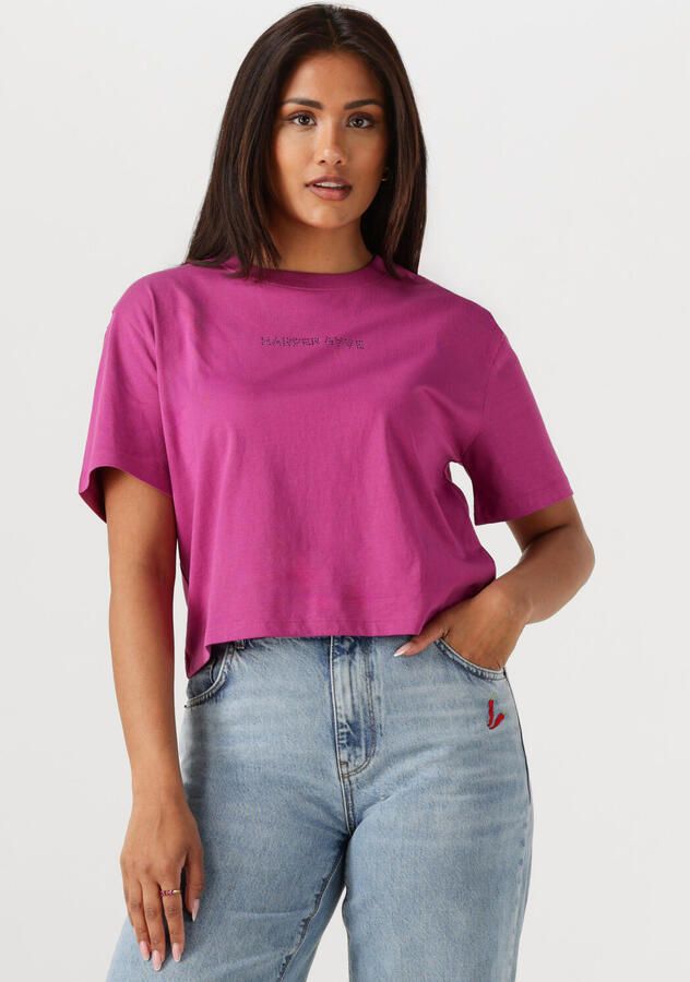 HARPER & YVE Dames Tops & T-shirts Croppedlogo-ss Paars - Foto 4