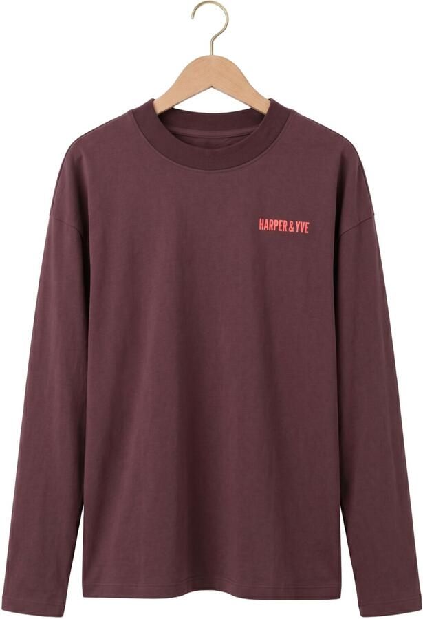 HARPER & YVE Dames Tops & T-shirts Elana-ls Bordeaux - Foto 4