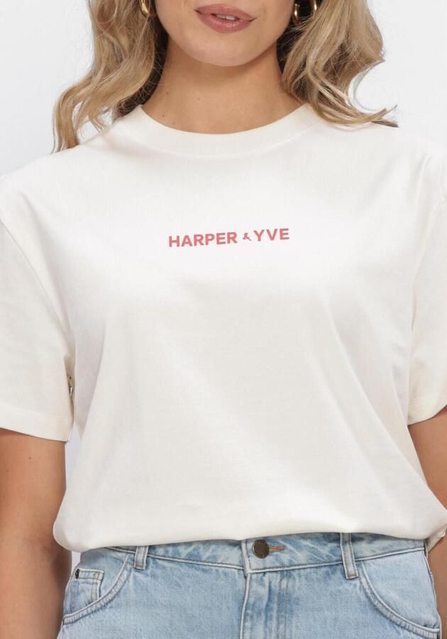 HARPER & YVE Dames Tops & T-shirts Mexicanback-ss Creme - Foto 4