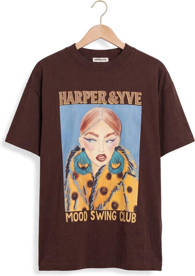 HARPER & YVE Dames Tops & T-shirts Moody-ss Bruin - Foto 2