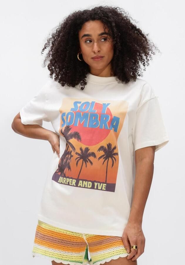 HARPER & YVE Dames Tops & T-shirts Solysombra-ss Ecru