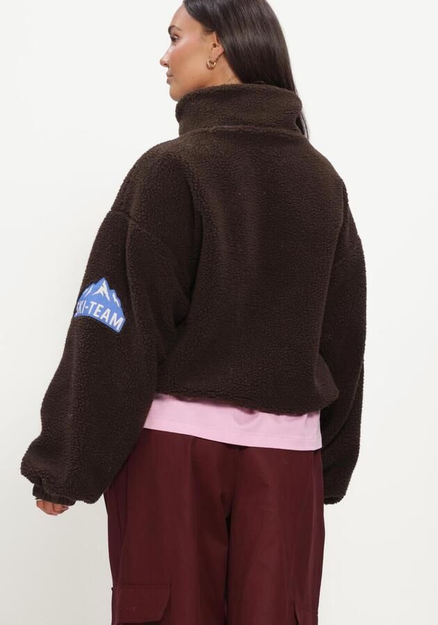 HARPER & YVE Teddy pullover met patches donkerbruin - Foto 3