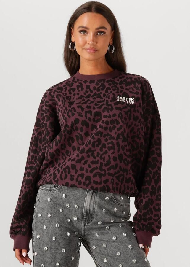 HARPER & YVE Dames Truien & Vesten Leopard-sw Paars - Foto 4