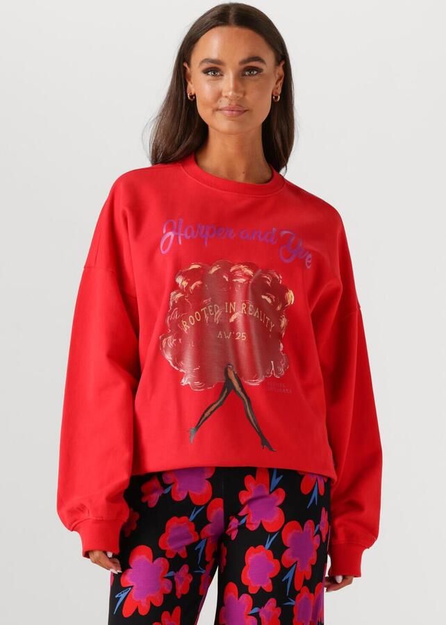 HARPER & YVE Dames Truien & Vesten Rootedinreality-sw Rood - Foto 4