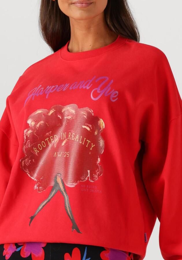 HARPER & YVE Dames Truien & Vesten Rootedinreality-sw Rood - Foto 3