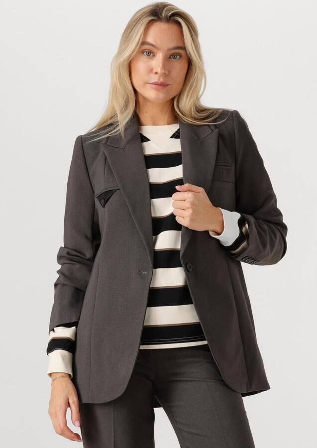 HAUTE L'AMITIÉ Haute L'Amitié Dames Blazers Emerald Single Blazer Donkergrijs - Foto 4