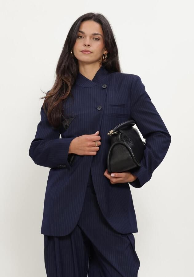HAUTE L'AMITIÉ Haute L'Amitié Dames Blazers Navy Pin Overlap Blazer Donkerblauw