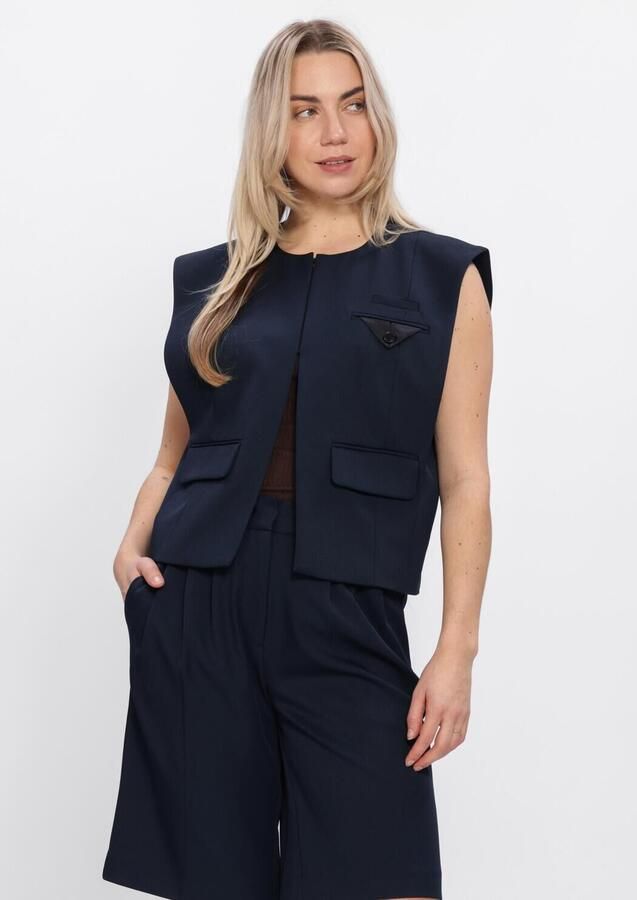 HAUTE L'AMITIÉ Haute L'Amitié Dames Blazers Premiere Box Waistcoat Donkerblauw