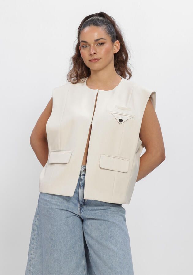 HAUTE L'AMITIÉ Haute L'Amitié Dames Blazers Premiere Box Waistcoat Ecru