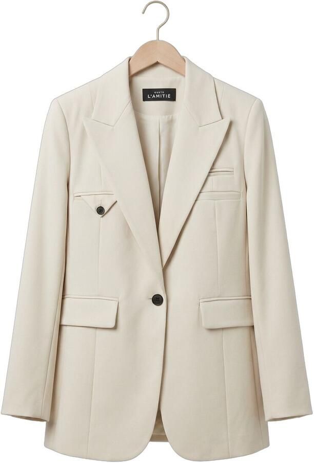 HAUTE L'AMITIÉ Haute L'Amitié Dames Blazers Premiere Hook Blazer Gebroken Wit - Foto 4