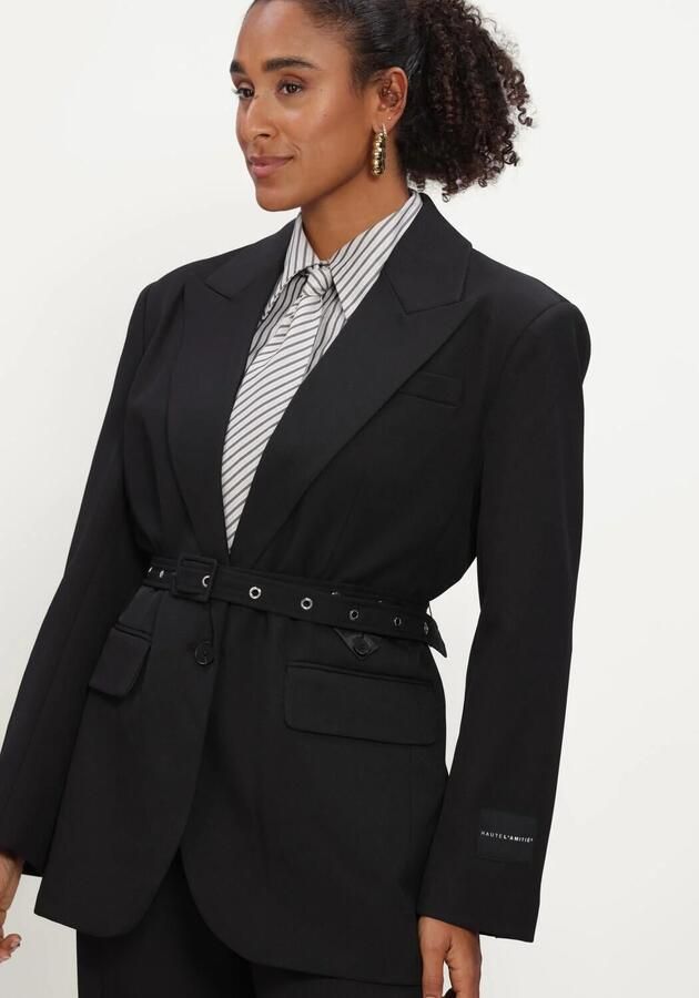 HAUTE L'AMITIÉ Haute L'Amitié Dames Blazers Premiere Oversize Belt Blazer Zwart - Foto 4
