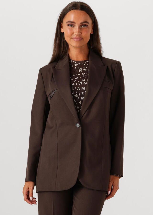 HAUTE L'AMITIÉ Haute L'Amitié Dames Blazers Premiere Single Blazer Bruin - Foto 4
