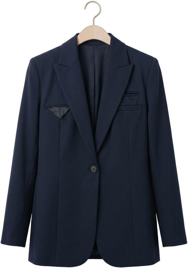 HAUTE L'AMITIÉ Haute L'Amitié Dames Blazers Premiere Single Blazer Donkerblauw - Foto 2