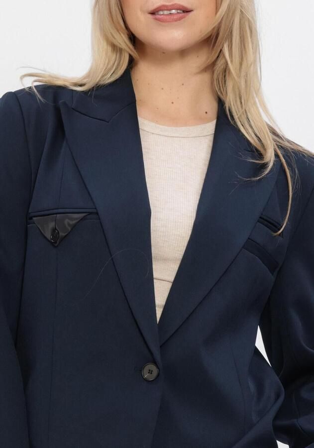 HAUTE L'AMITIÉ Haute L'Amitié Dames Blazers Premiere Single Blazer Donkerblauw - Foto 3
