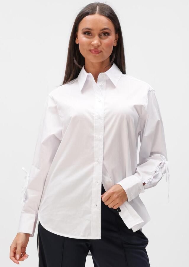 HAUTE L'AMITIÉ Haute L'Amitié Dames Blouses Alvina Pure Tie Shirt Wit