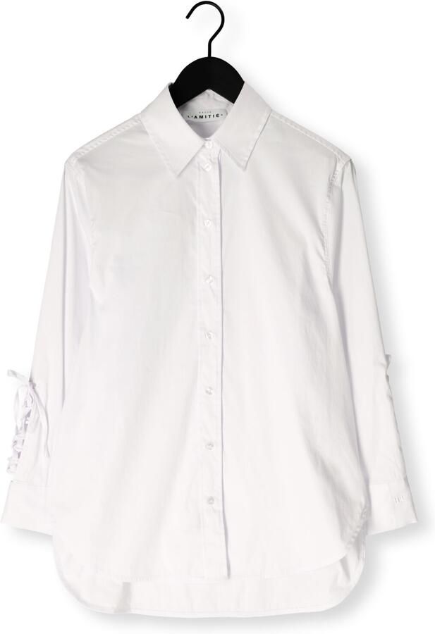 HAUTE L'AMITIÉ Haute L'Amitié Dames Blouses Alvina Pure Tie Shirt Wit - Foto 4