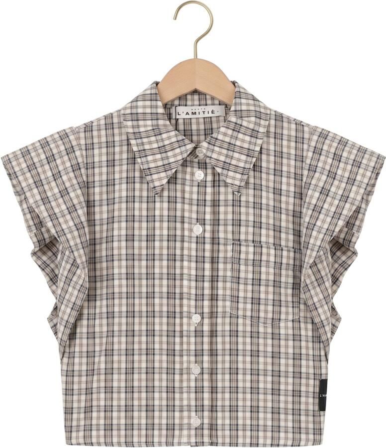 HAUTE L'AMITIÉ Haute L'Amitié Dames Blouses Dinnie Ns Mini Check Shirt Gebroken Wit - Foto 2