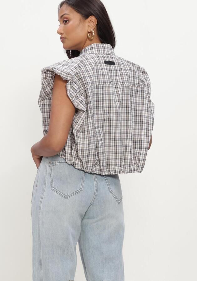 HAUTE L'AMITIÉ Haute L'Amitié Dames Blouses Dinnie Ns Mini Check Shirt Gebroken Wit - Foto 3