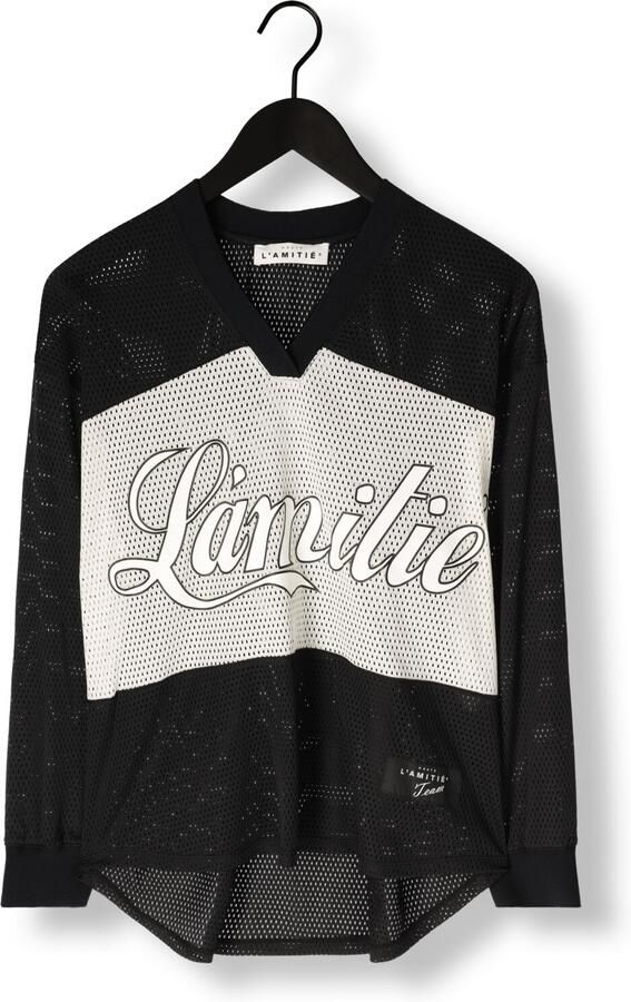 HAUTE L'AMITIÉ Haute L'Amitié Dames Blouses Drift Mix Logo Blouse Zwart - Foto 4