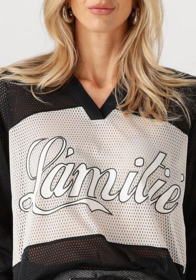 HAUTE L'AMITIÉ Haute L'Amitié Dames Blouses Drift Mix Logo Blouse Zwart - Foto 3