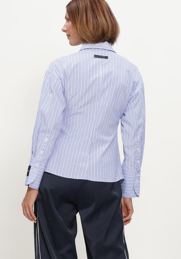 HAUTE L'AMITIÉ Haute L'Amitié Dames Blouses Emma Tie Stripe Shirt Lichtblauw - Foto 3