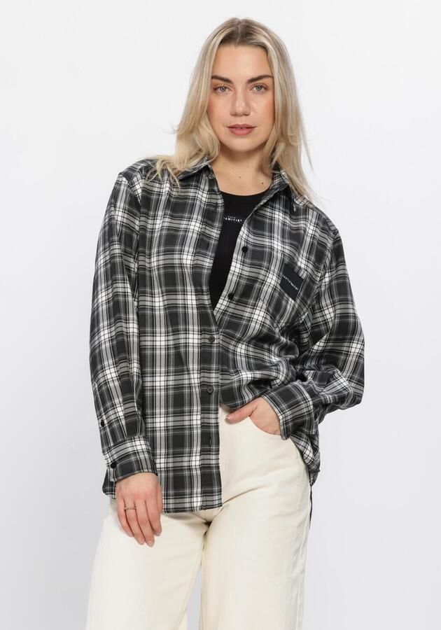 HAUTE L'AMITIÉ Haute L'Amitié Dames Blouses Haute Check Shirt Zwart