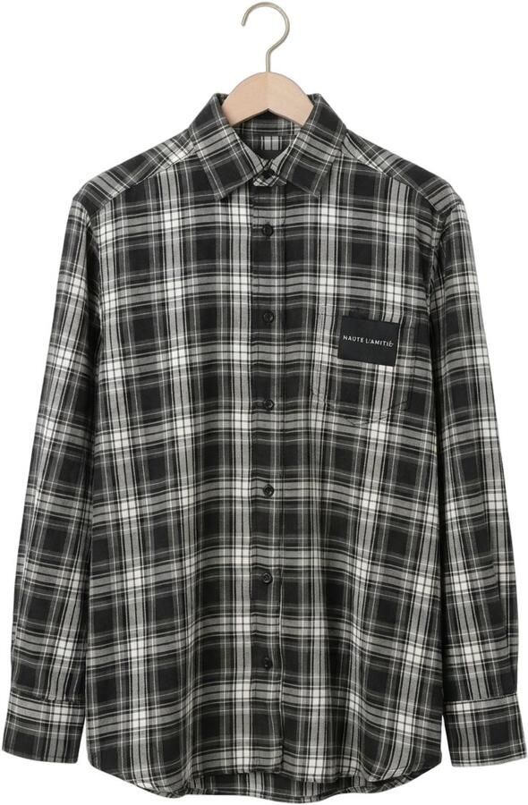 HAUTE L'AMITIÉ Haute L'Amitié Dames Blouses Haute Check Shirt Zwart - Foto 4