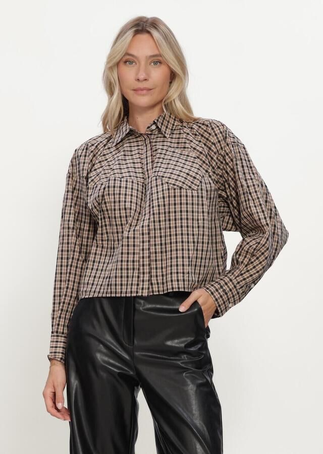 HAUTE L'AMITIÉ Haute L'Amitié Dames Blouses Sophie Dessert Check Shirt Bruin