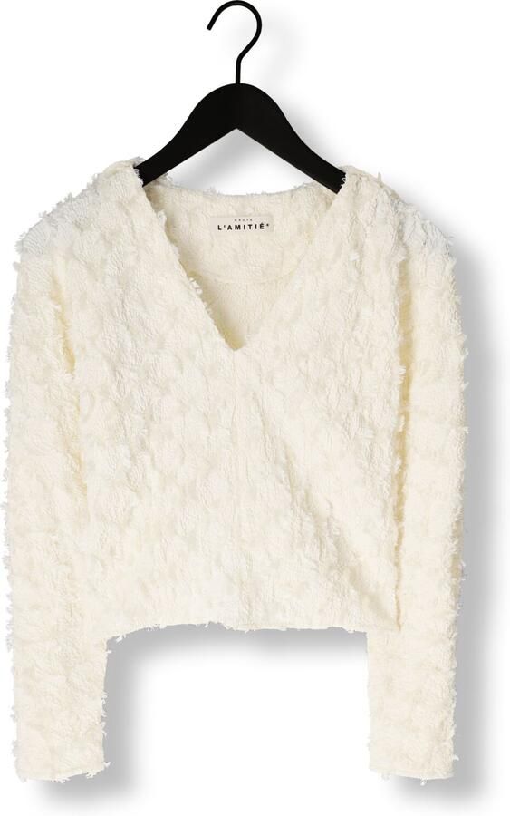 HAUTE L'AMITIÉ Haute L'Amitié Dames Blouses Stuff Structre V-blouse Creme - Foto 4