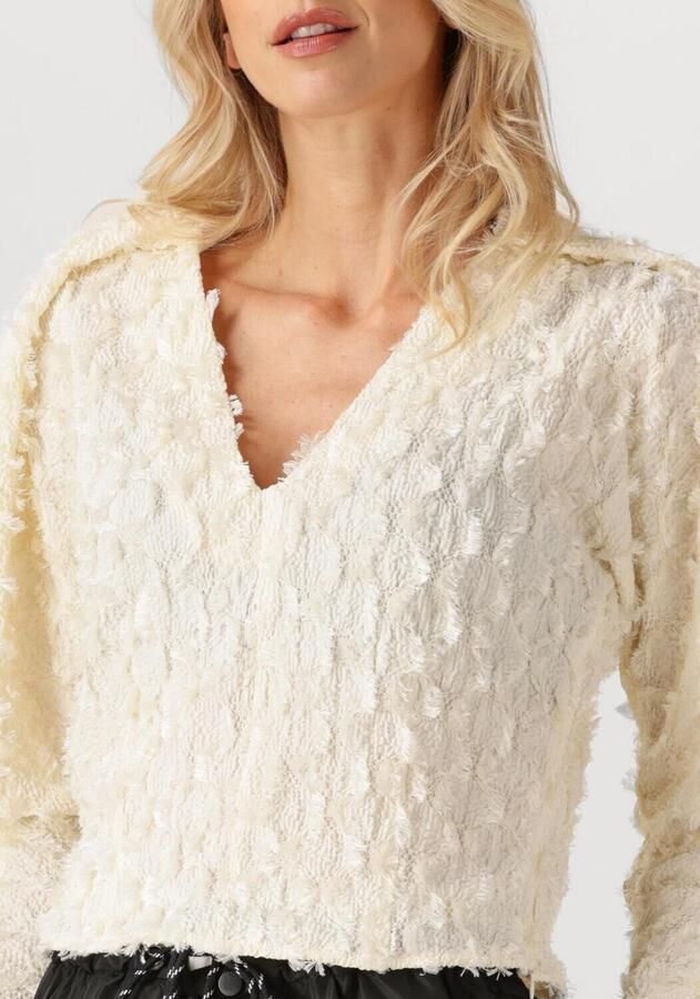 HAUTE L'AMITIÉ Haute L'Amitié Dames Blouses Stuff Structre V-blouse Creme - Foto 2