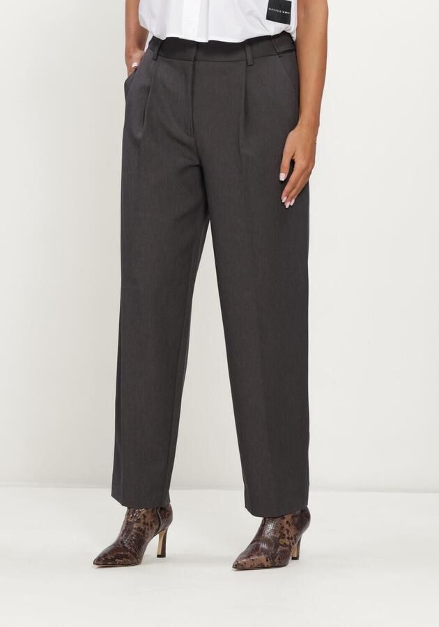 HAUTE L'AMITIÉ Haute L'Amitié Dames Broeken Amy Crop Tall Pant Donkergrijs