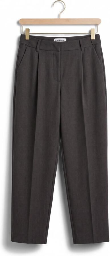 HAUTE L'AMITIÉ Haute L'Amitié Dames Broeken Amy Crop Tall Pant Donkergrijs - Foto 4