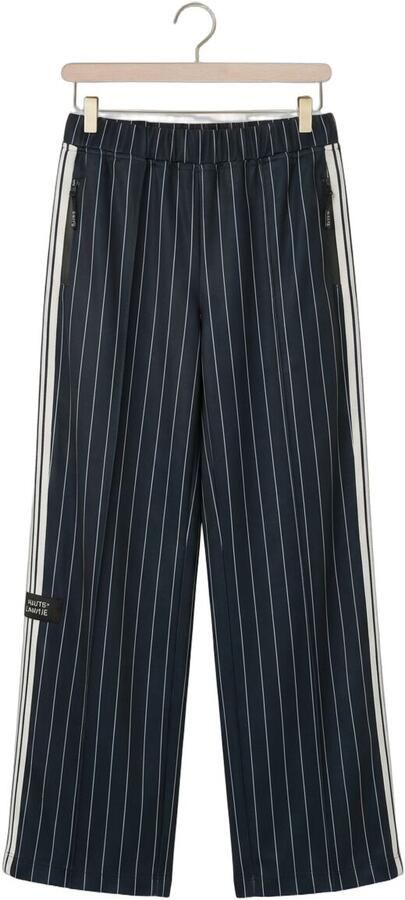 HAUTE L'AMITIÉ Haute L'Amitié Dames Broeken Baggy Pin Stripe Track Tall Pants Donkerblauw - Foto 4