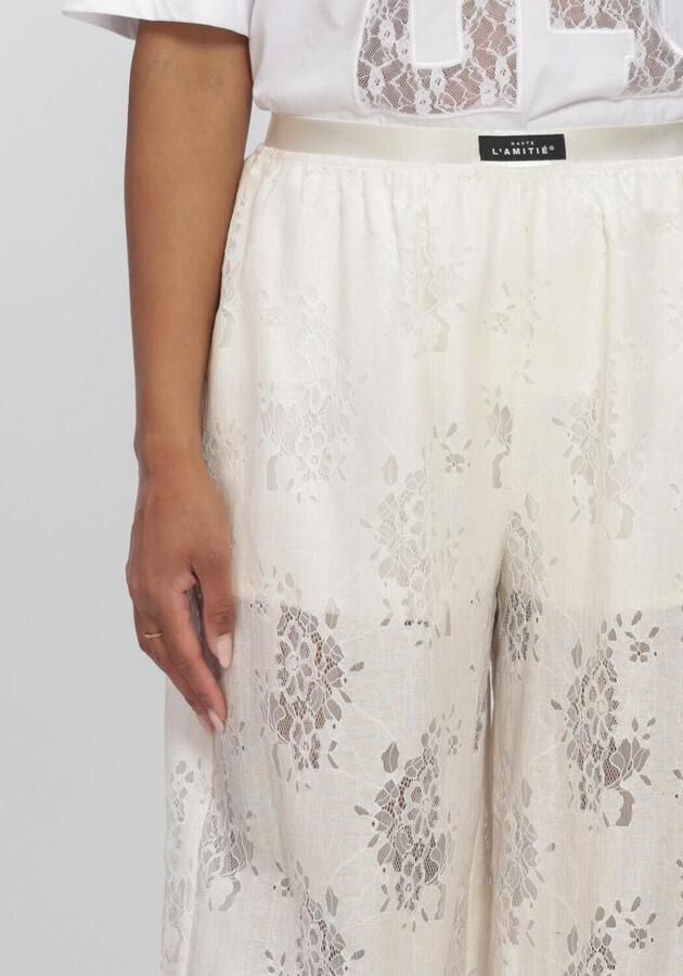 HAUTE L'AMITIÉ Haute L'Amitié Dames Broeken Bella Lace Harem Tall Pant Creme - Foto 3