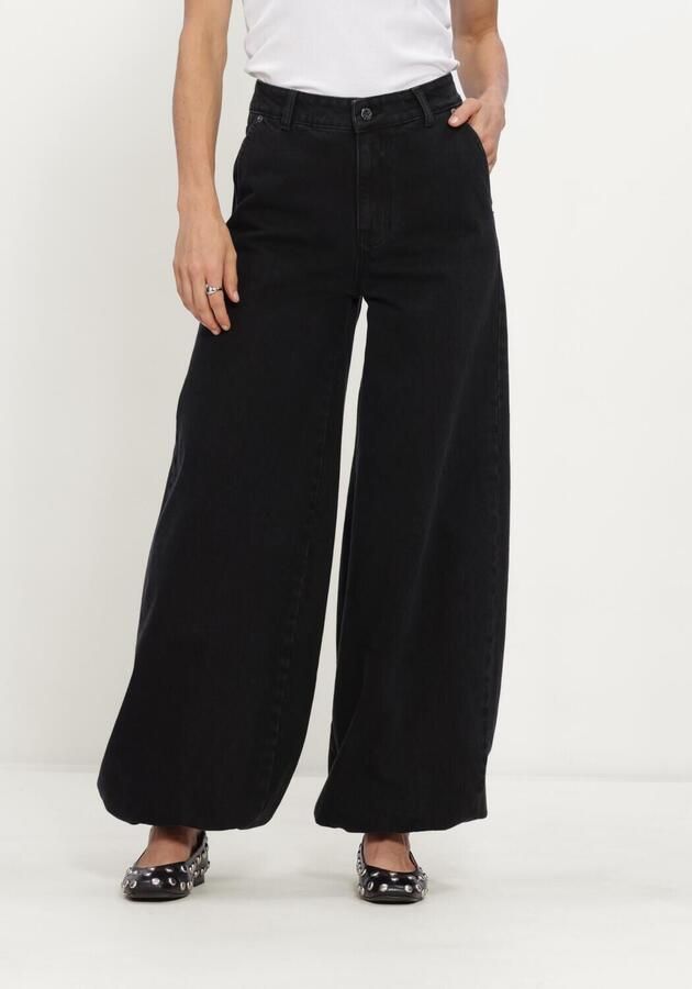 HAUTE L'AMITIÉ Haute L'Amitié Dames Broeken Denim Harem Tall Pant Black Zwart