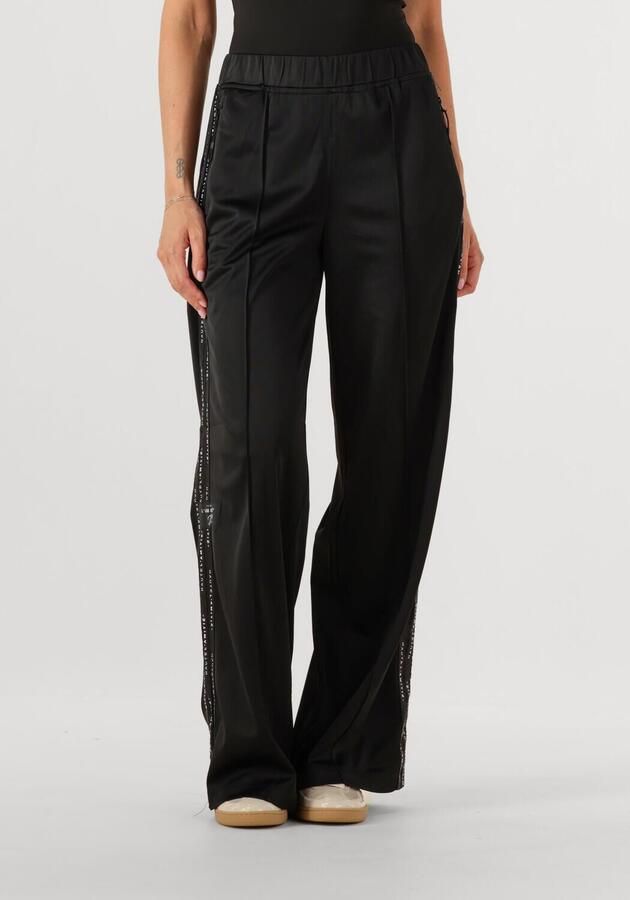 HAUTE L'AMITIÉ Haute L'Amitié Dames Broeken Logo Tape Track Tall Pant Zwart - Foto 4