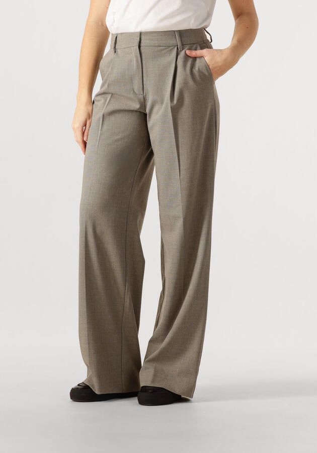 HAUTE L'AMITIÉ Haute L'Amitié Dames Broeken Nicole Pleat Tall Pant Taupe