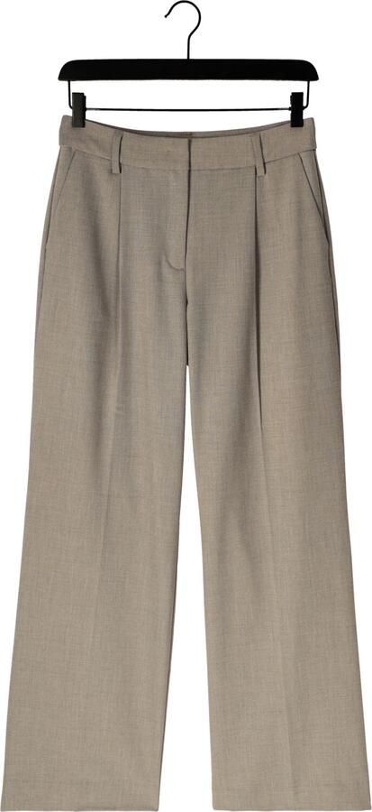 HAUTE L'AMITIÉ Haute L'Amitié Dames Broeken Nicole Pleat Tall Pant Taupe - Foto 4